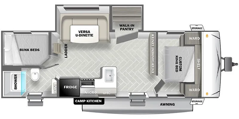 Forest River Salem Cruise Lite Southwest 242BHXL floor plan