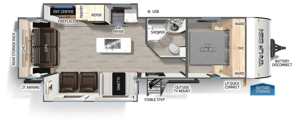 2025 Forest River Cherokee Wolf Den 273XLK floor plan