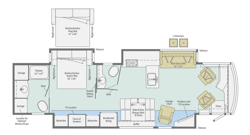 Winnebago Journey 40J floor plan
