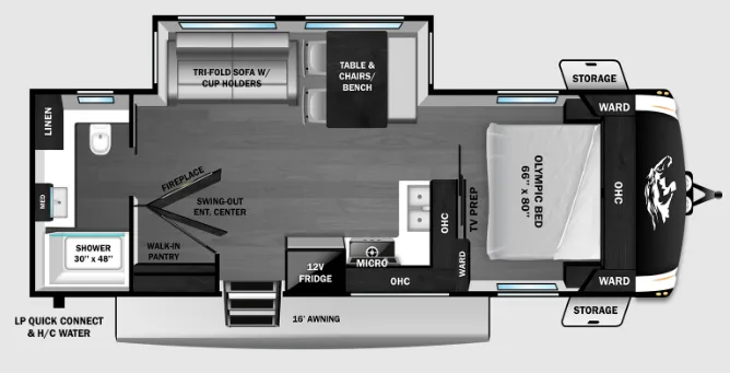 Highland Ridge Open Range Roamer 27FKDS floor plan