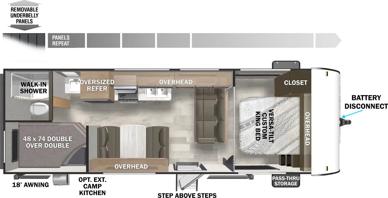 Forest River Salem Cruise Lite 261BHXL floor plan
