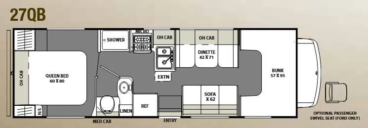 Coachmen Freelander 27QB floor plan