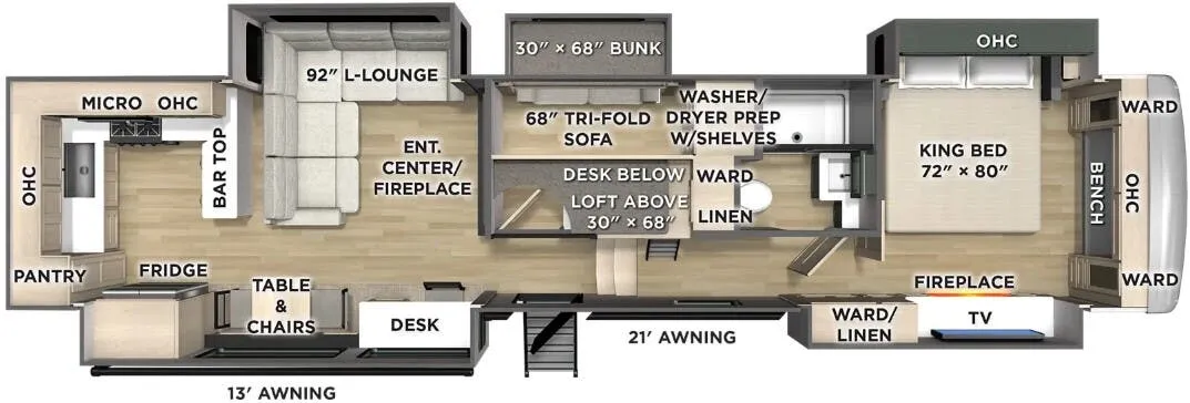 Forest River Puma Mesa 379MBL floor plan