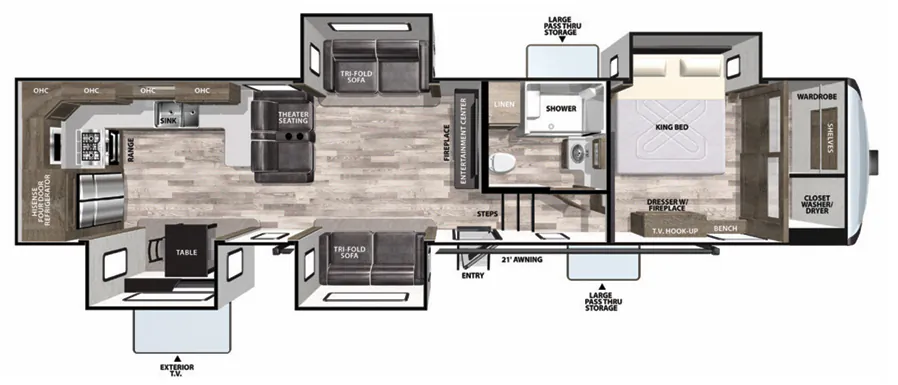 Forest River Cardinal 25th Anniversary Edition 375BKX floor plan