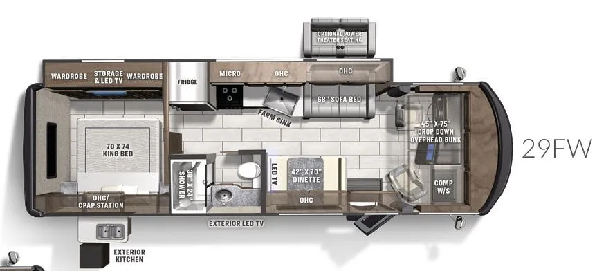 Coachmen Mirada 29FW floor plan