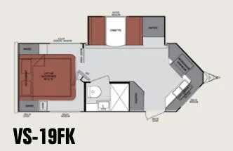 Cruiser RV ViewFinder Signature 19FK floor plan