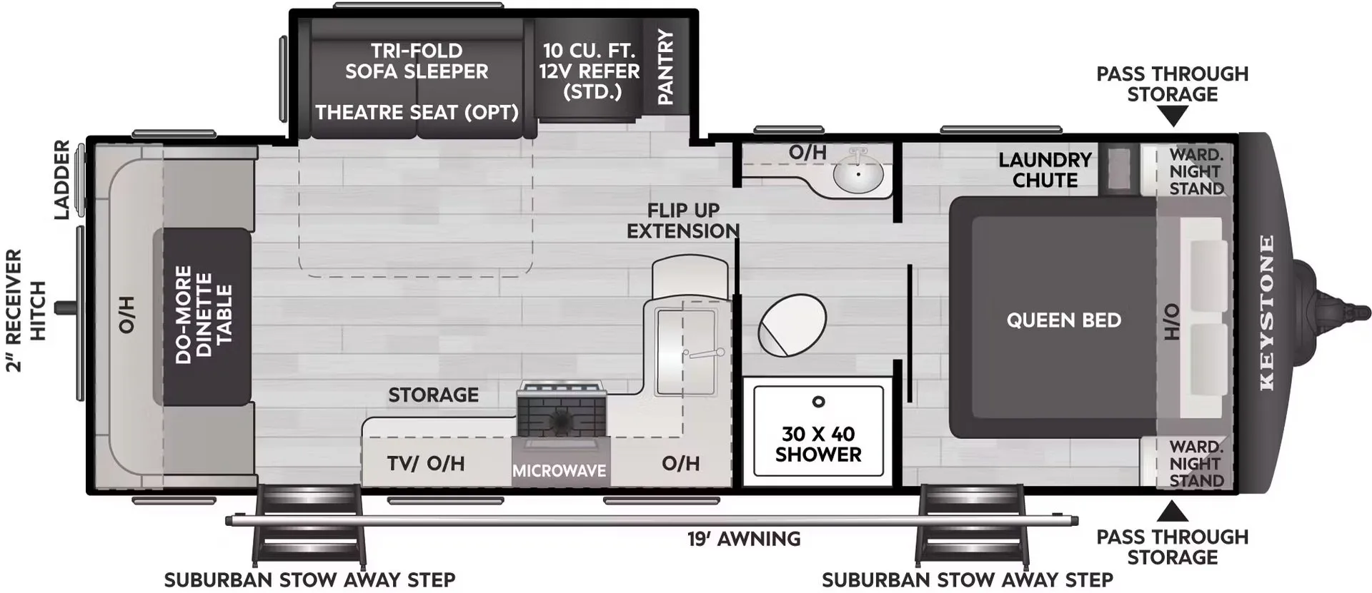 2025 Keystone Outback 252RD - Floor plan