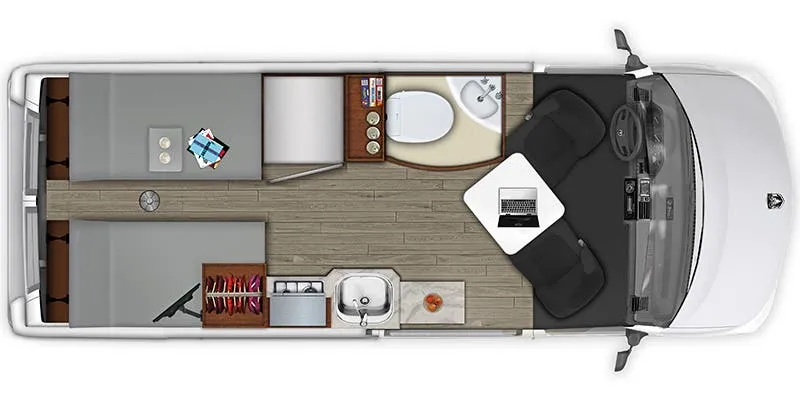 Roadtrek Play Slumber Base floor plan