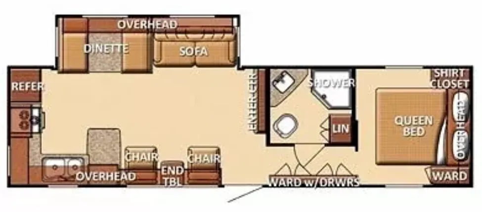 2014 GULFSTREAM INNSBRUCK 295SBW - Floor plan