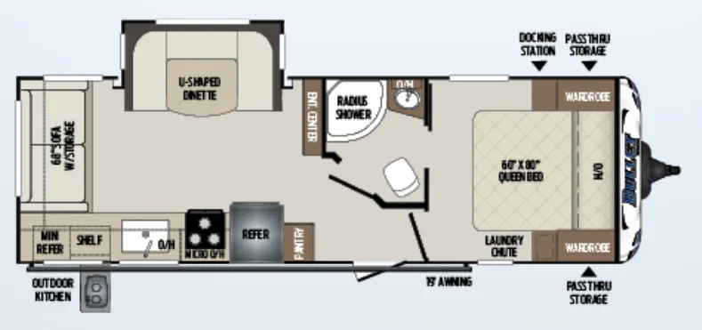 Keystone Bullet 257RSS floor plan