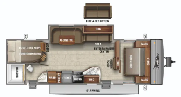 Jayco Jay Flight SLX 8 287BHS floor plan