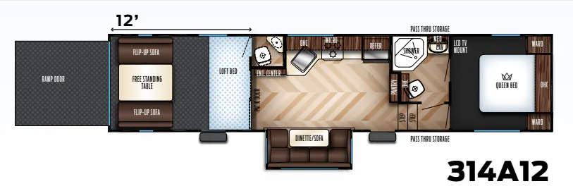 Forest River Vengeance Rogue 314A12 floor plan