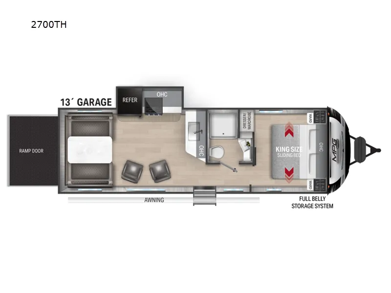 2022 Cruiser RV MPG 2700TH floor plan