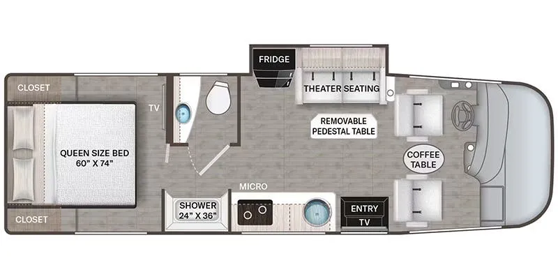 2026 Thor Motor Coach Vegas 26.1 - Floor plan