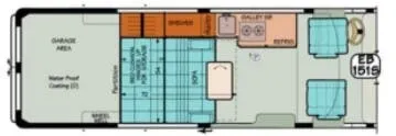 Sportsmobile Transit 151S floor plan