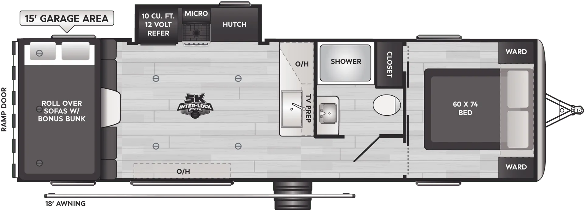 Keystone Carbon Aluminum 30WFO floor plan