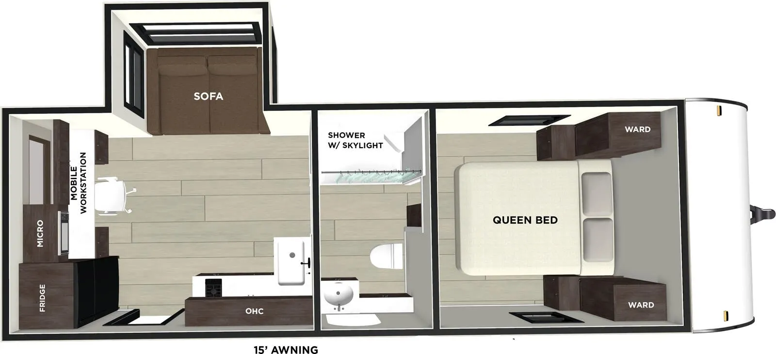 Forest River EVO Single 163RD floor plan