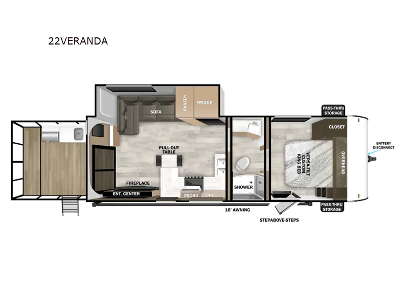 2025 Forest River Wildwood 32VERANDA - Floor plan
