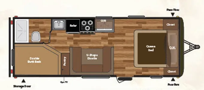 Keystone Hideout 24BHWE floor plan