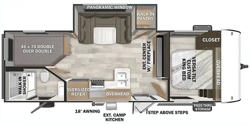 2025 Forest River Wildwood 240BHXL - Floor plan