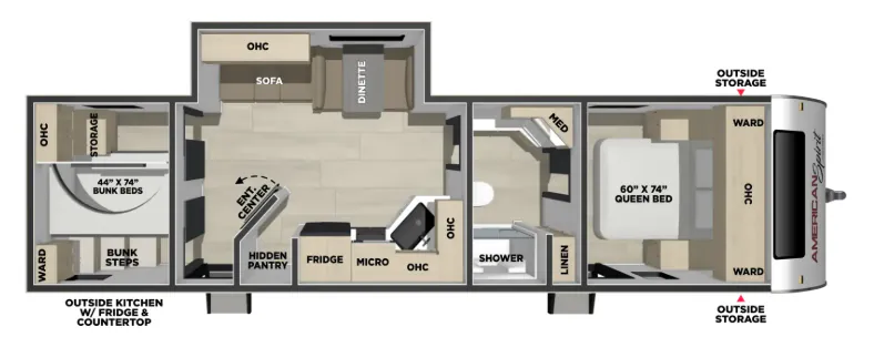 Coachmen American Spirit DLX 5330BH floor plan