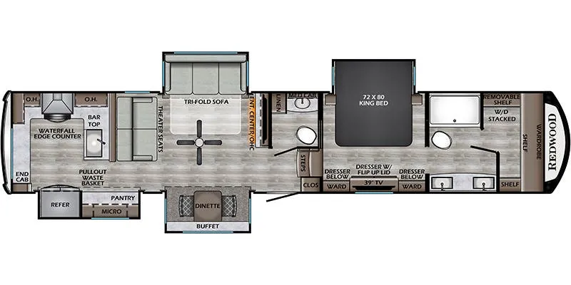 CrossRoads Redwood RW4001LK floor plan