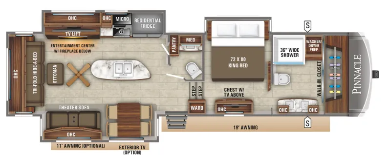 Jayco Pinnacle 36FBTS floor plan