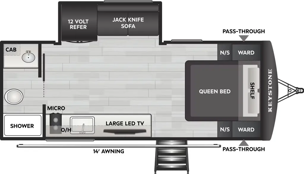 2026 Keystone Passport Classic 180RBCWE floor plan