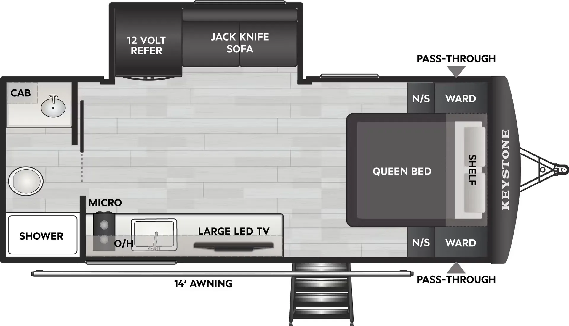 2026 Keystone Passport Classic 180RBCWE - Floor plan