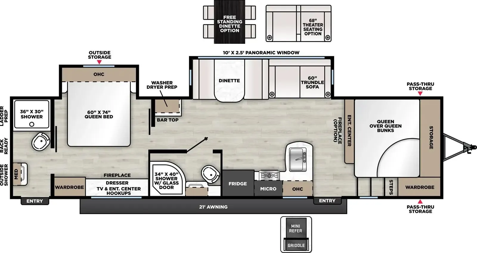Coachmen Catalina Legacy Edition 333DBDSCK floor plan