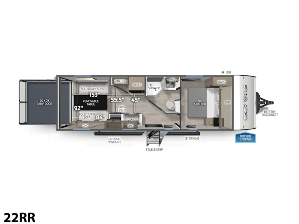 2026 Forest River Cherokee Grey Wolf Black Label 22RRBL - Photo 3