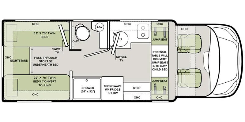 Tiffin Midas 24 BT floor plan