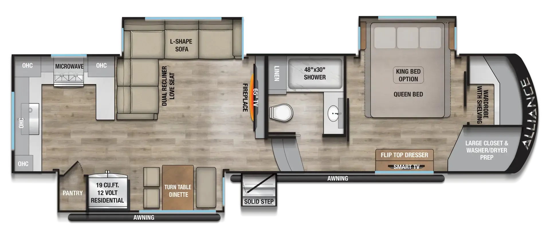 2027 Alliance RV Paradigm 312RK - Floor plan