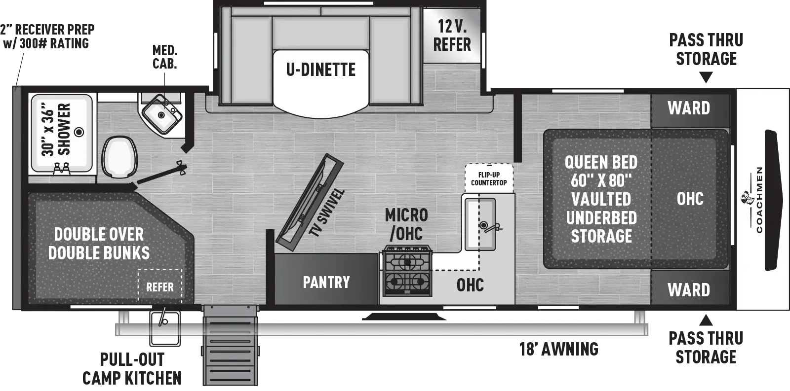 2024 Coachmen Freedom Express Ultra Lite 258BHS - Floor plan