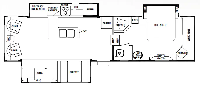 Forest River Cedar Creek 32TK floor plan