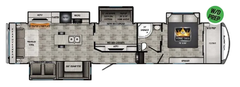 CrossRoads Volante 375MD floor plan