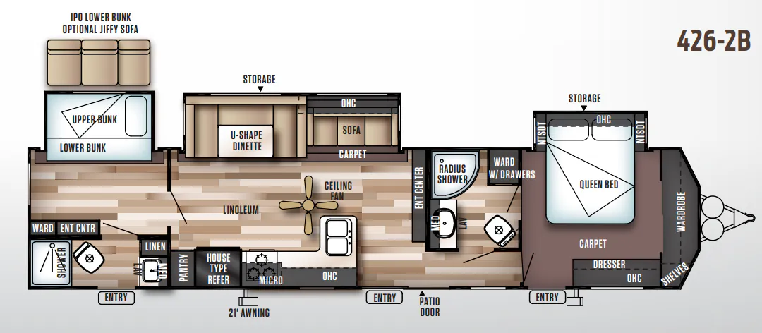 Forest River Wildwood DLX 426-2B floor plan