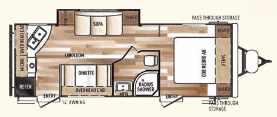 Forest River Salem Cruise Lite 231RKXL floor plan