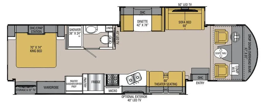 Coachmen Mirada 35OS floor plan