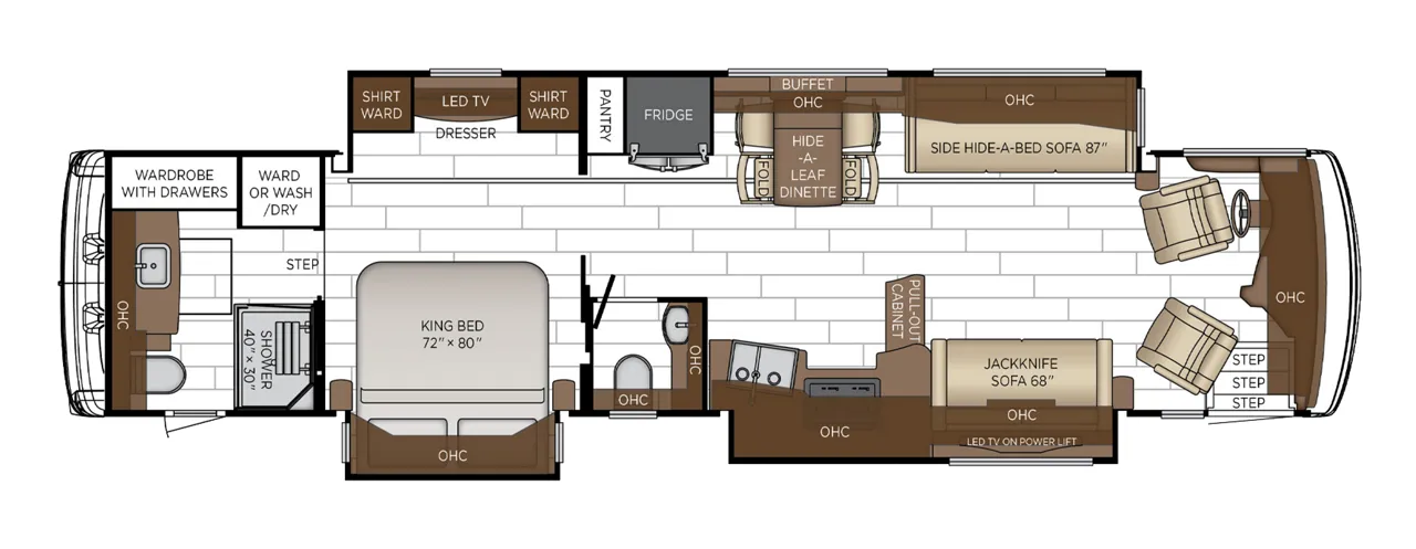 Newmar Dutch Star 4081 floor plan
