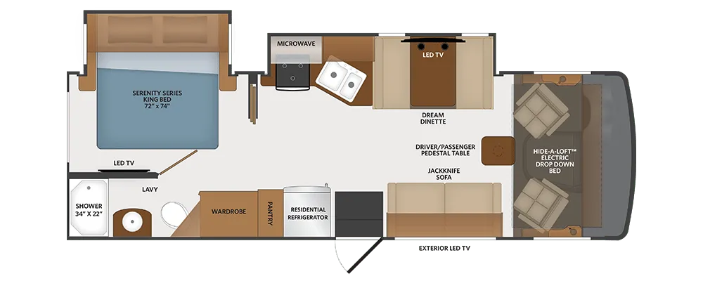 2026 Fleetwood Flair 28A - Floor plan