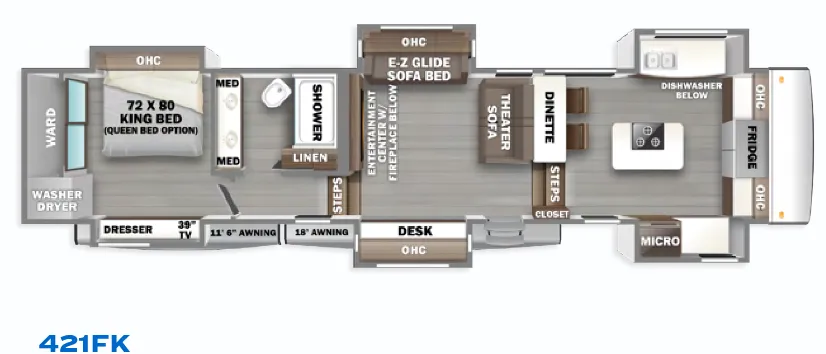 Forest River RiverStone 421FK floor plan
