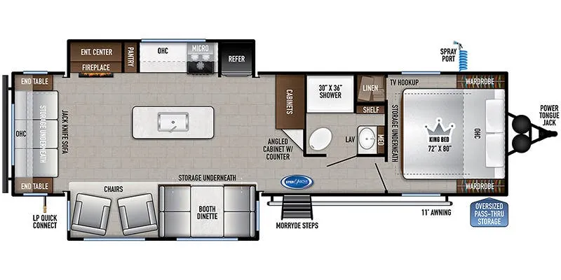 2023 East to West Silver Lake 29K2S - Floor plan