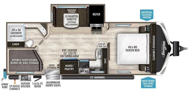2021 Grand Design Imagine 2400BH floor plan