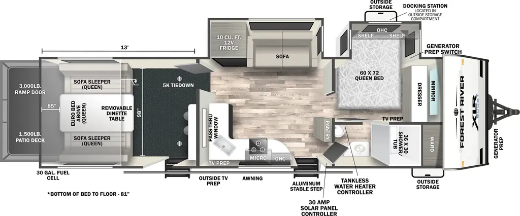 2026 Forest River XLR Boost 3113BX floor plan