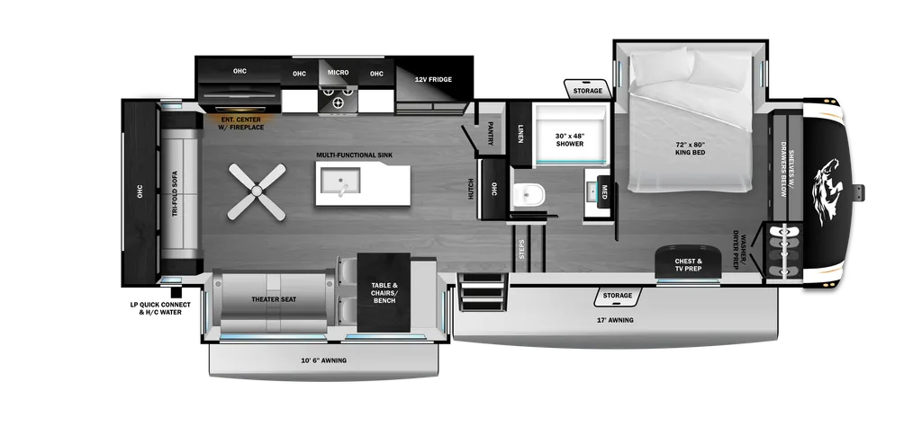 2027 Highland Ridge Roamer 32RLTS floor plan
