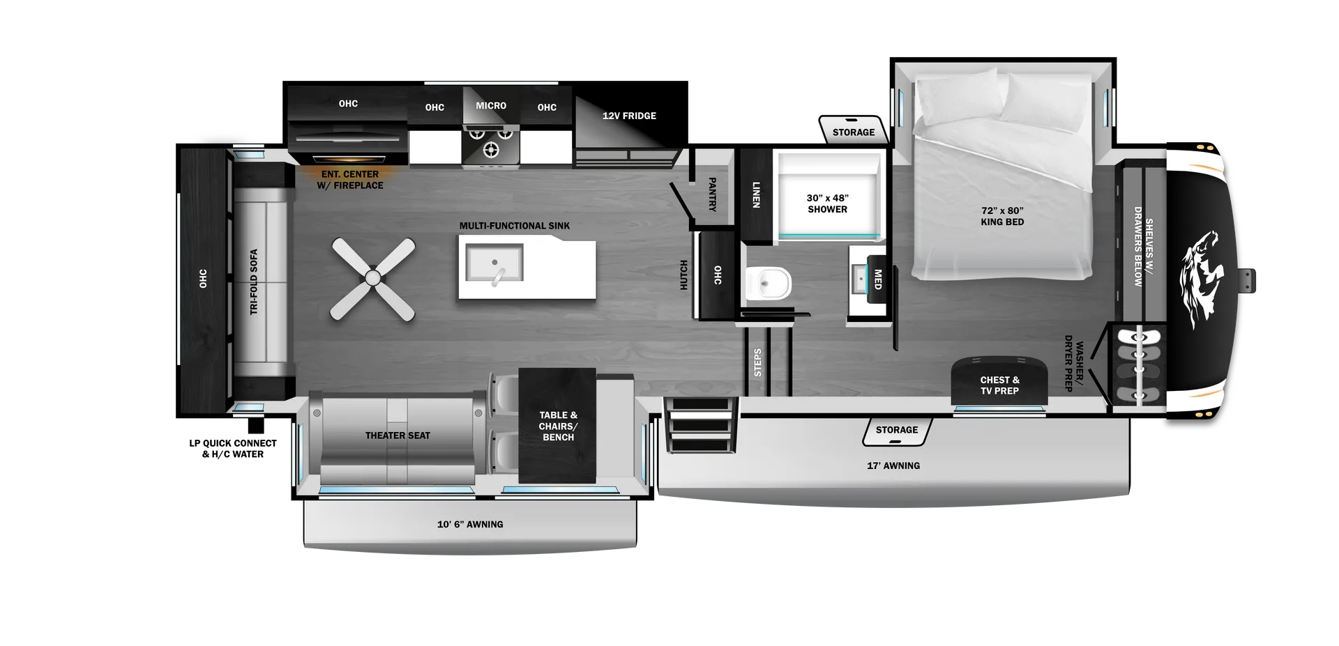 2027 Highland Ridge Roamer 32RLTS - Floor plan