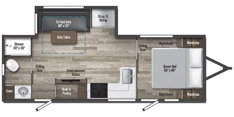 2022 Winnebago Voyage 2427RB floor plan