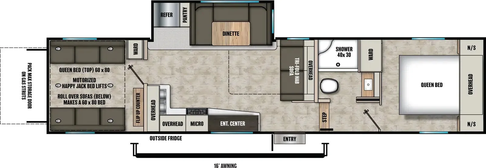 2026 Coachmen Chaparral Lite 31BH - Floor plan