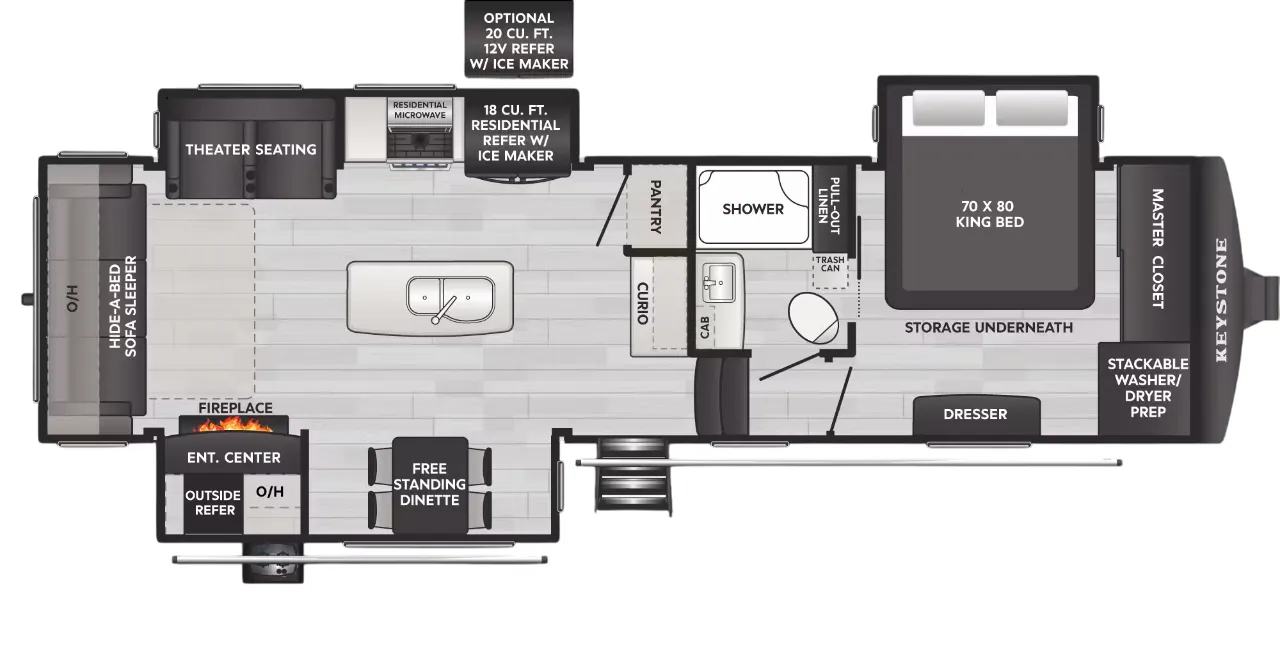Keystone Alpine Avalanche Edition 302RS floor plan